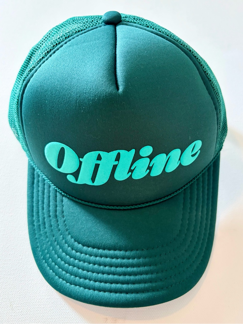 Womens Teal "Offline" Trucker Hat
